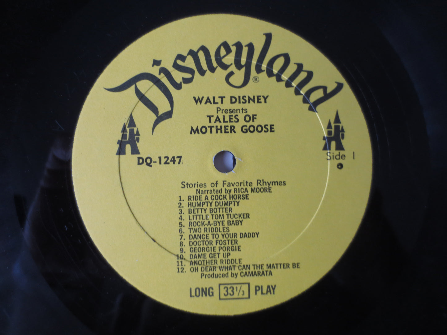 MOTHER GOOSE, Tales of Mother Goose, DISNEYLAND Records, Childrens Record, Kids Record, Vinyl, Disney Records, 1963 Records