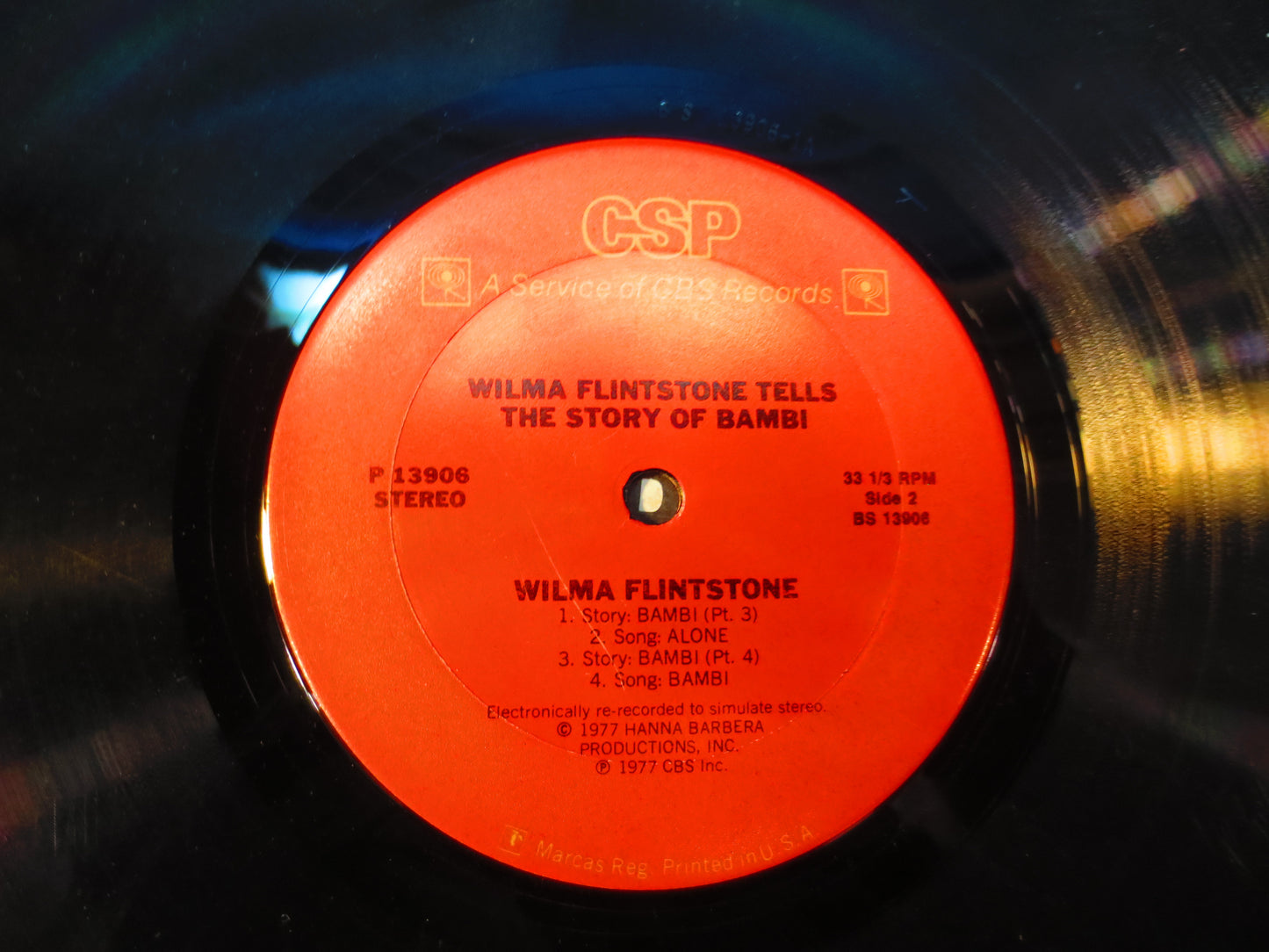 BAMBI, WILMA FLINTSTONE Lp, Kids Record, Childrens Records, Kids Album, Vinyl Record, Record Vinyl, Vinyl, 1977 Records