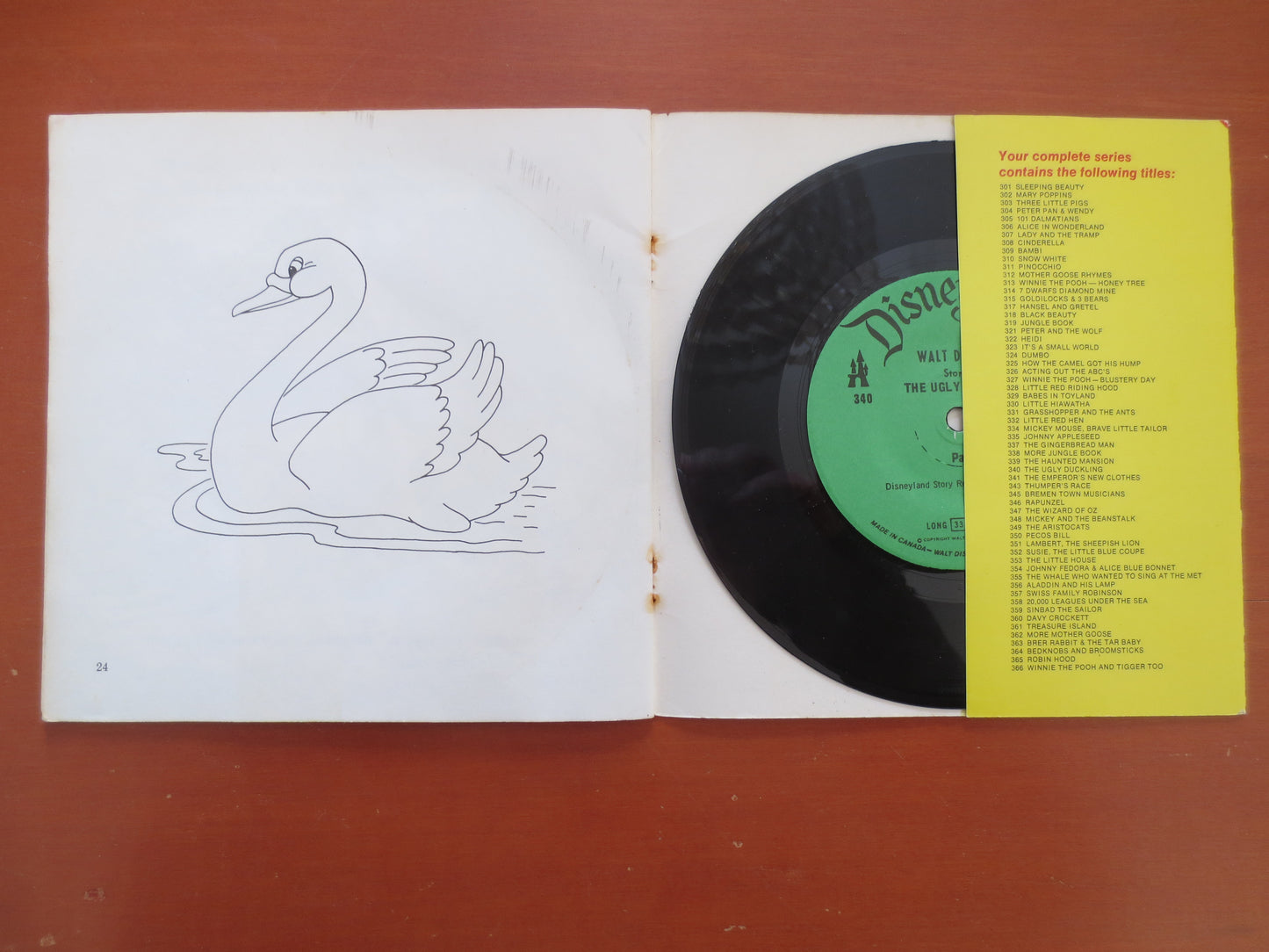 The UGLY DUCKING, DISNEYLAND Records, Disney Album, Disney Records, Disney Vinyl, Kids Lp, Disneyland Vinyl, 1970 Records