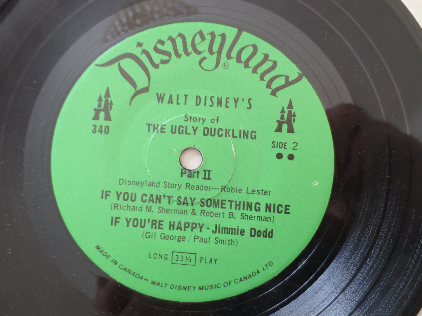 The UGLY DUCKING, DISNEYLAND Records, Disney Album, Disney Records, Disney Vinyl, Kids Lp, Disneyland Vinyl, 1970 Records