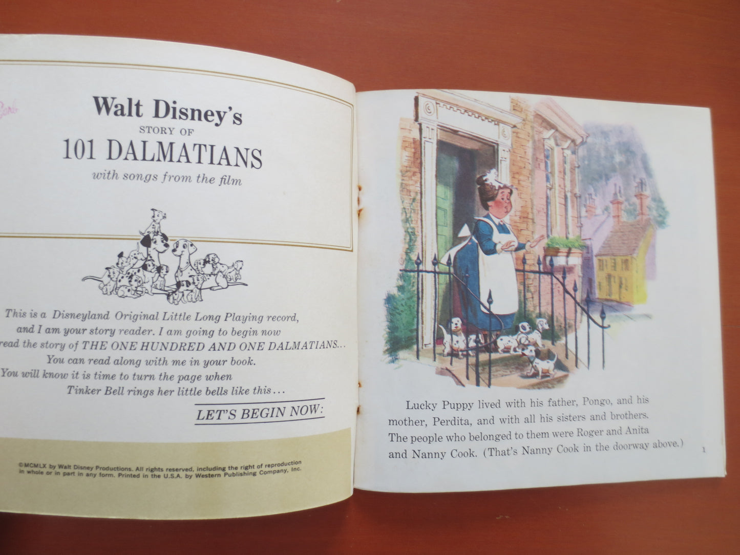 101 DALMATIANS, DISNEYLAND Records, Disney Album, Disney Records, Disney Vinyl, Kids Album, Disneyland Vinyl, 1965 Records