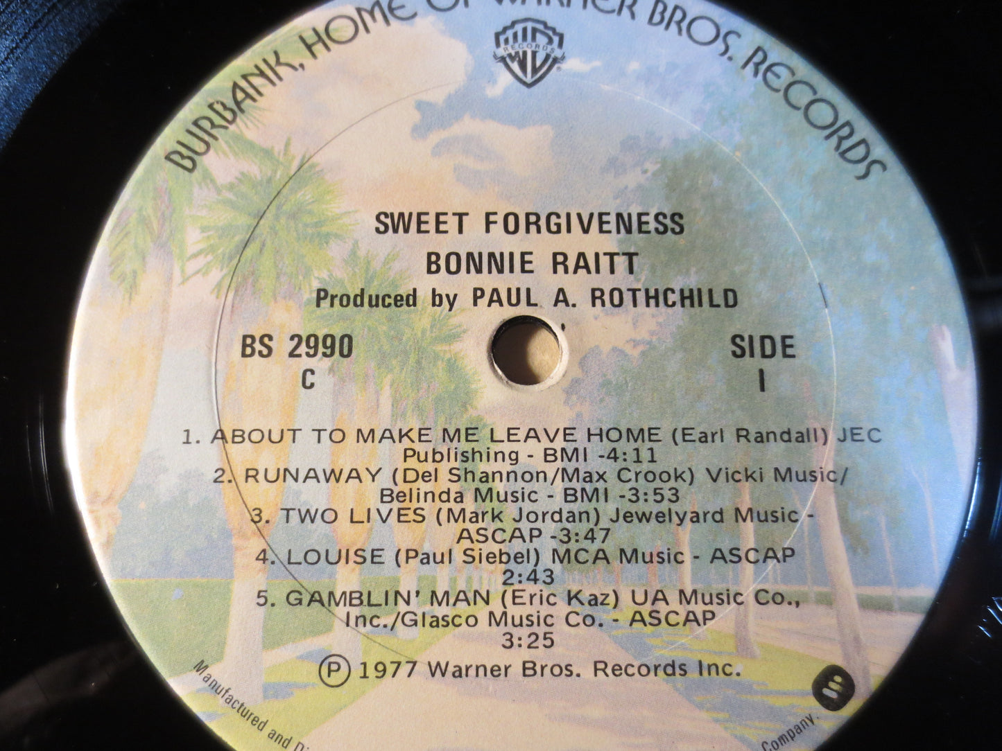 BONNIE RAITT, SWEET Forgiveness, Bonnie Raitt Record, Bonnie Raitt Album, Bonnie Raitt Lp, Country Record, Lp, 1977 Records