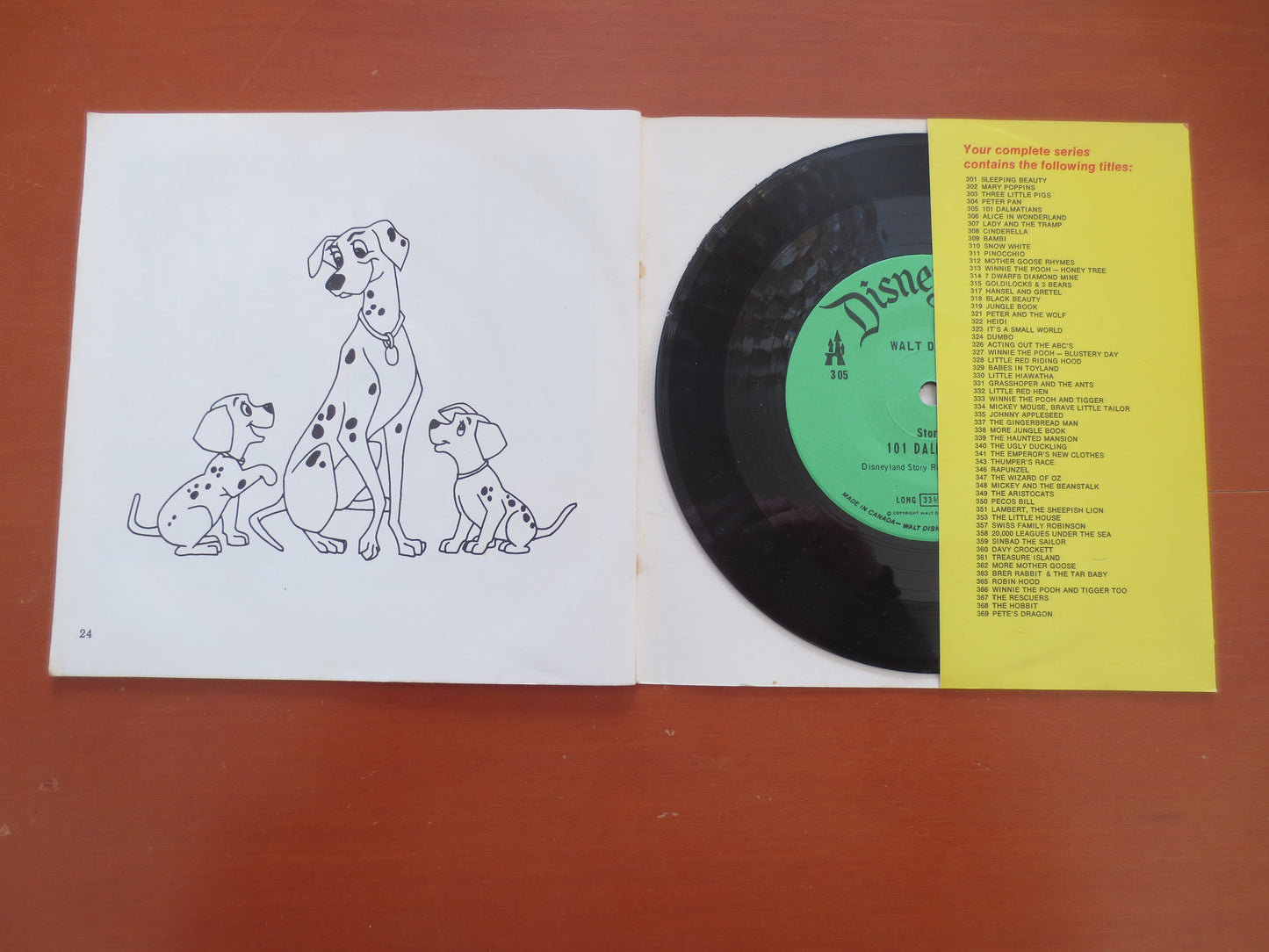 101 DALMATIANS, DISNEYLAND Records, Disney Album, Disney Records, Disney Vinyl, Kids Album, Disneyland Vinyl, 1965 Records