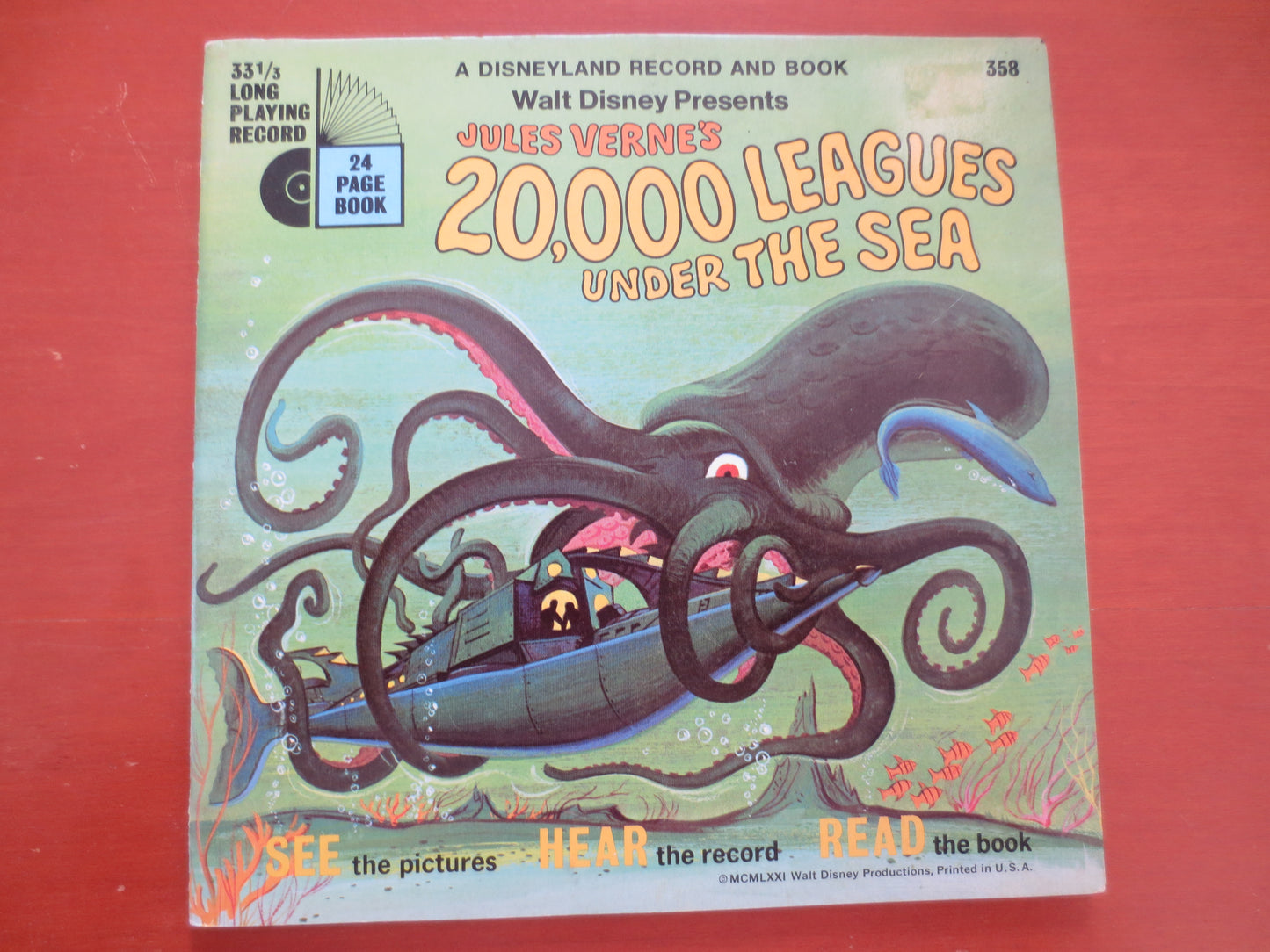 20000 LEAGUES Under the SEA, DISNEY Album, Disneyland Records, Disney Records, Childrens Records, Disney Lp, 1971 Records