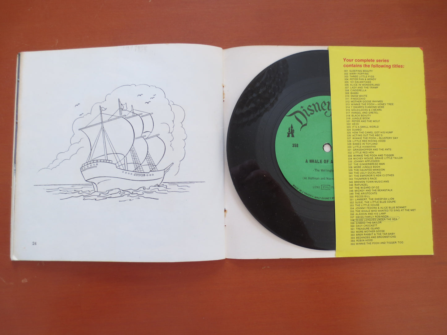 20000 LEAGUES Under the SEA, DISNEY Album, Disneyland Records, Disney Records, Childrens Records, Disney Lp, 1971 Records