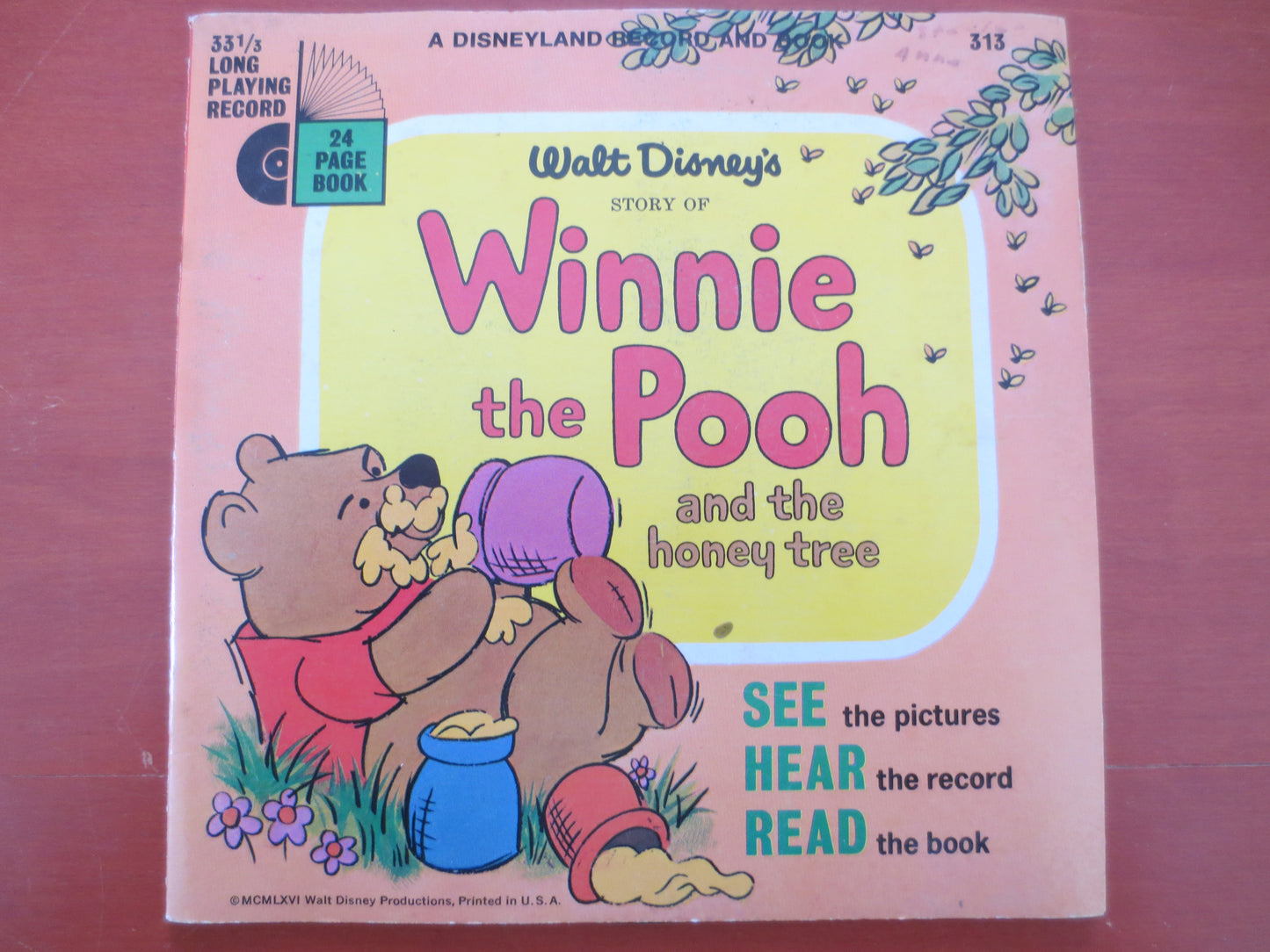 DISNEY Album, WINNIE the POOH, Disneyland Records, Disney Records, Childrens Records, Disney Lp, Vinyl Lp, lp, 1966 Records