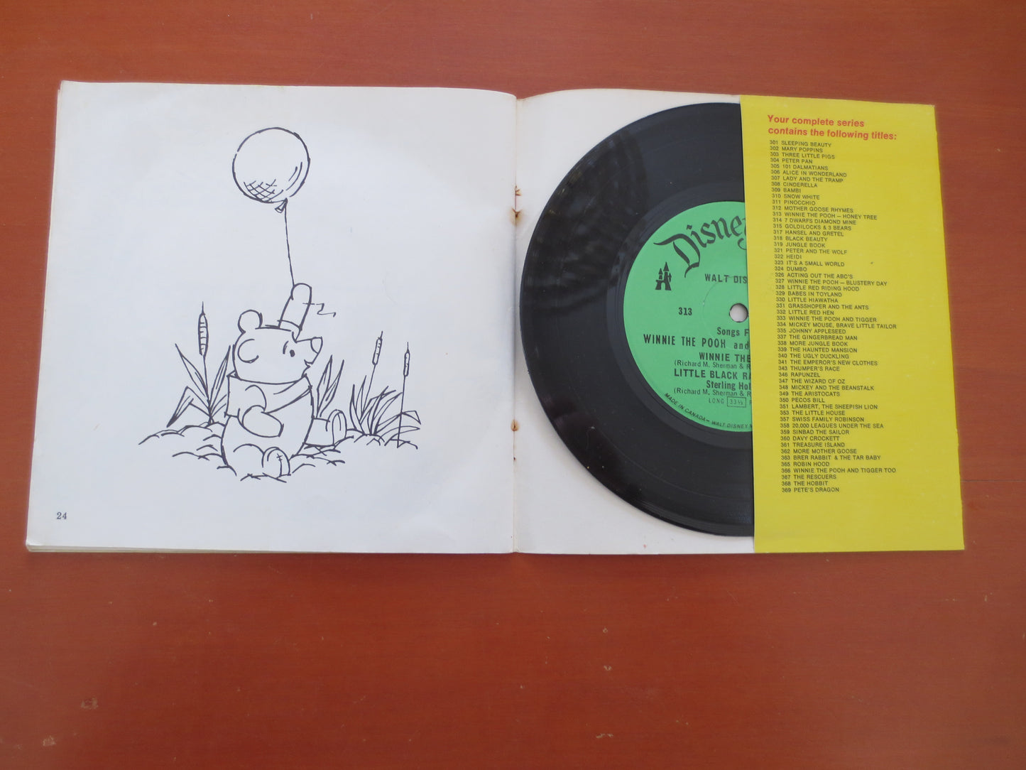 DISNEY Album, WINNIE the POOH, Disneyland Records, Disney Records, Childrens Records, Disney Lp, Vinyl Lp, lp, 1966 Records