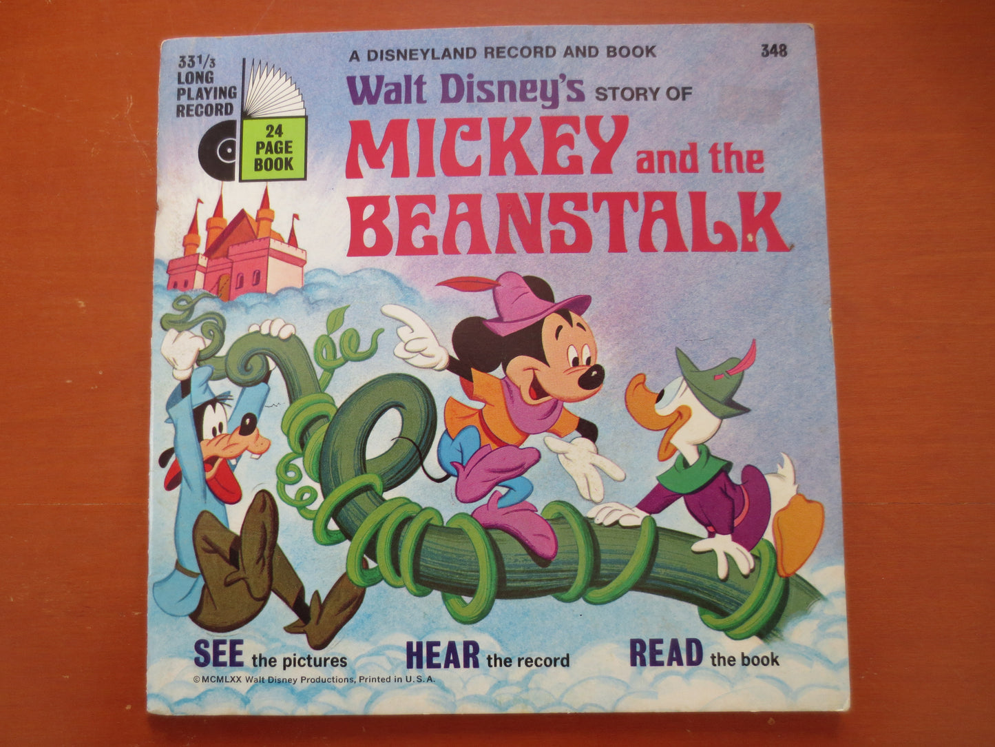 DISNEY Record, MICKEY and the BEANSTALK, Disneyland Records, Disney Album, Disney Vinyl, Kids Record, Vinyl, 1970 Records