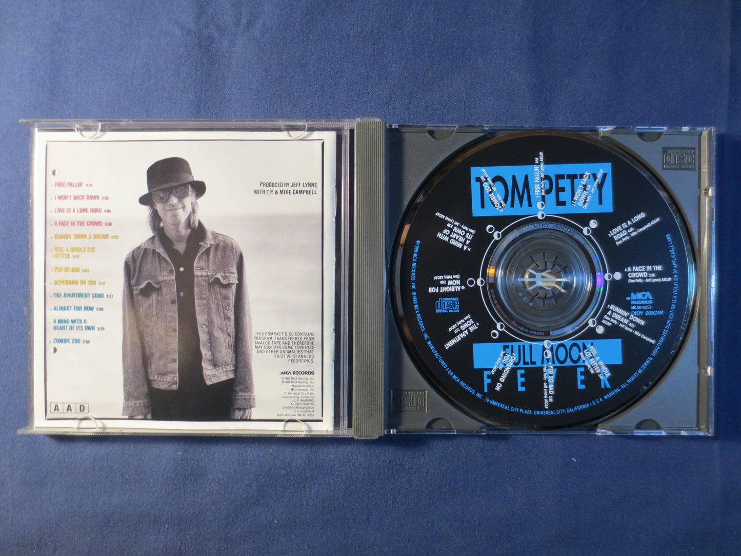 TOM PETTY, Full MOON Fever, Tom Petty Cd, Tom Petty Music, Tom Petty Songs, Tom Petty Album, Rock Cds, Cds, 1989 Compact Discs