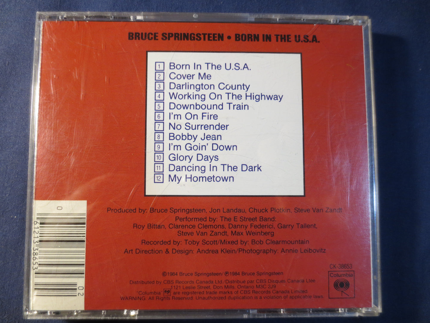 BRUCE SPRINGSTEEN, Born in the USA, Bruce Springsteen Cd, Rock Cds, Classic Rock Cds, Music Cds, Pop Cds, 1984 Compact Discs