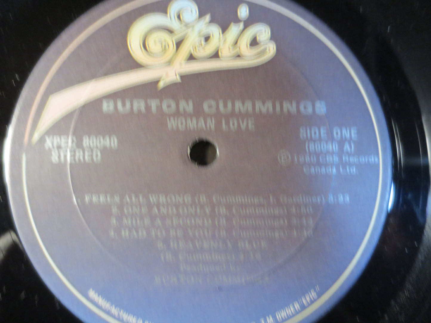 BURTON CUMMINGS, WOMAN Love, Burton Cummings Lp, Rock Record, Guess Who Record, Vinyl Record, Vinyl Album, Lps, 1980 Records