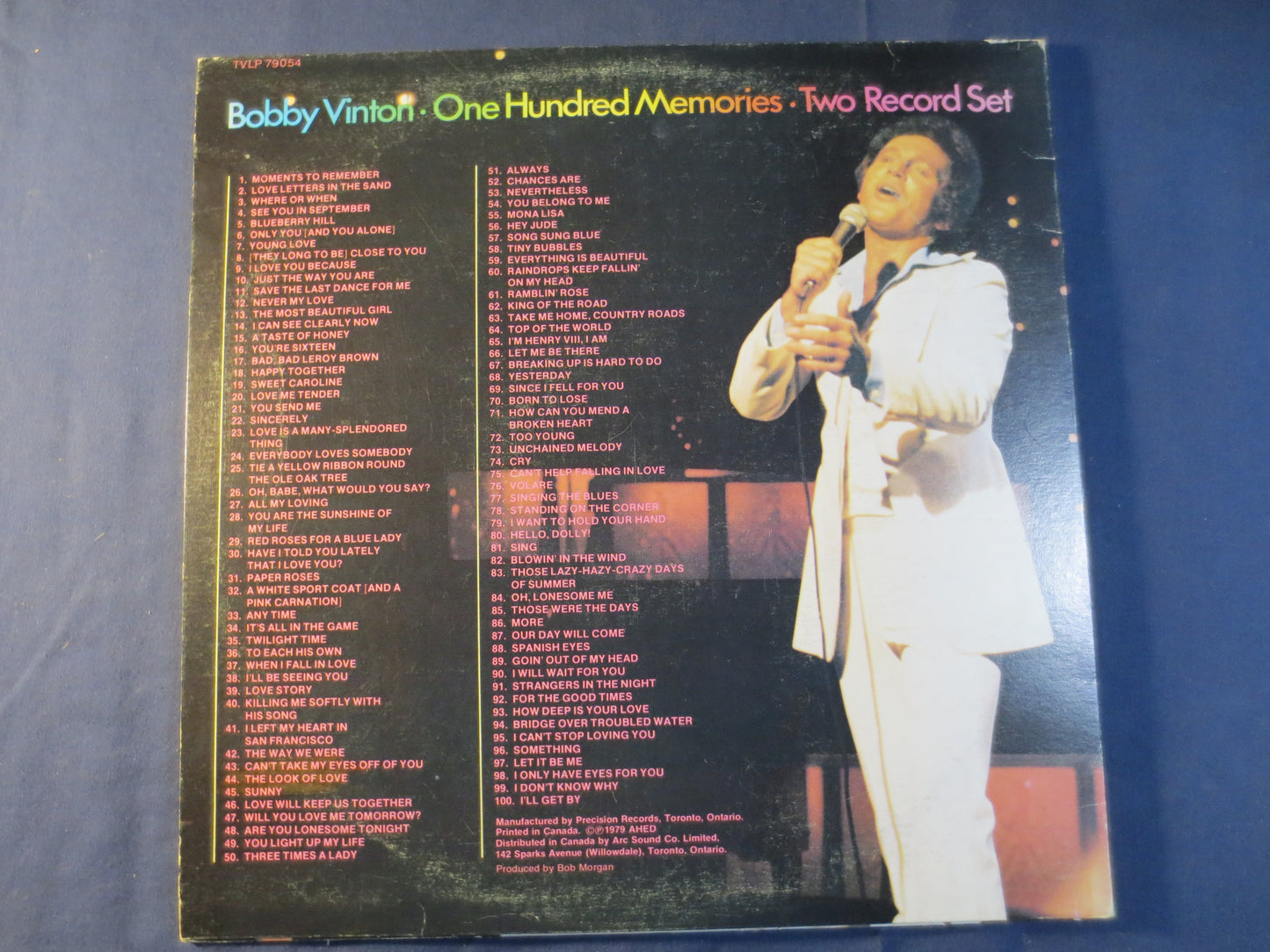 BOBBY VINTON, 100 MEMORIES, Bobby Vinton Record, Bobby Vinton Album, Bobby Vinton Lps, Vinyl Record, Vinyl Lp, 1979 Records