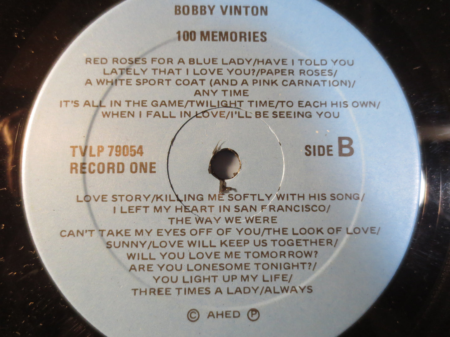 BOBBY VINTON, 100 MEMORIES, Bobby Vinton Record, Bobby Vinton Album, Bobby Vinton Lps, Vinyl Record, Vinyl Lp, 1979 Records