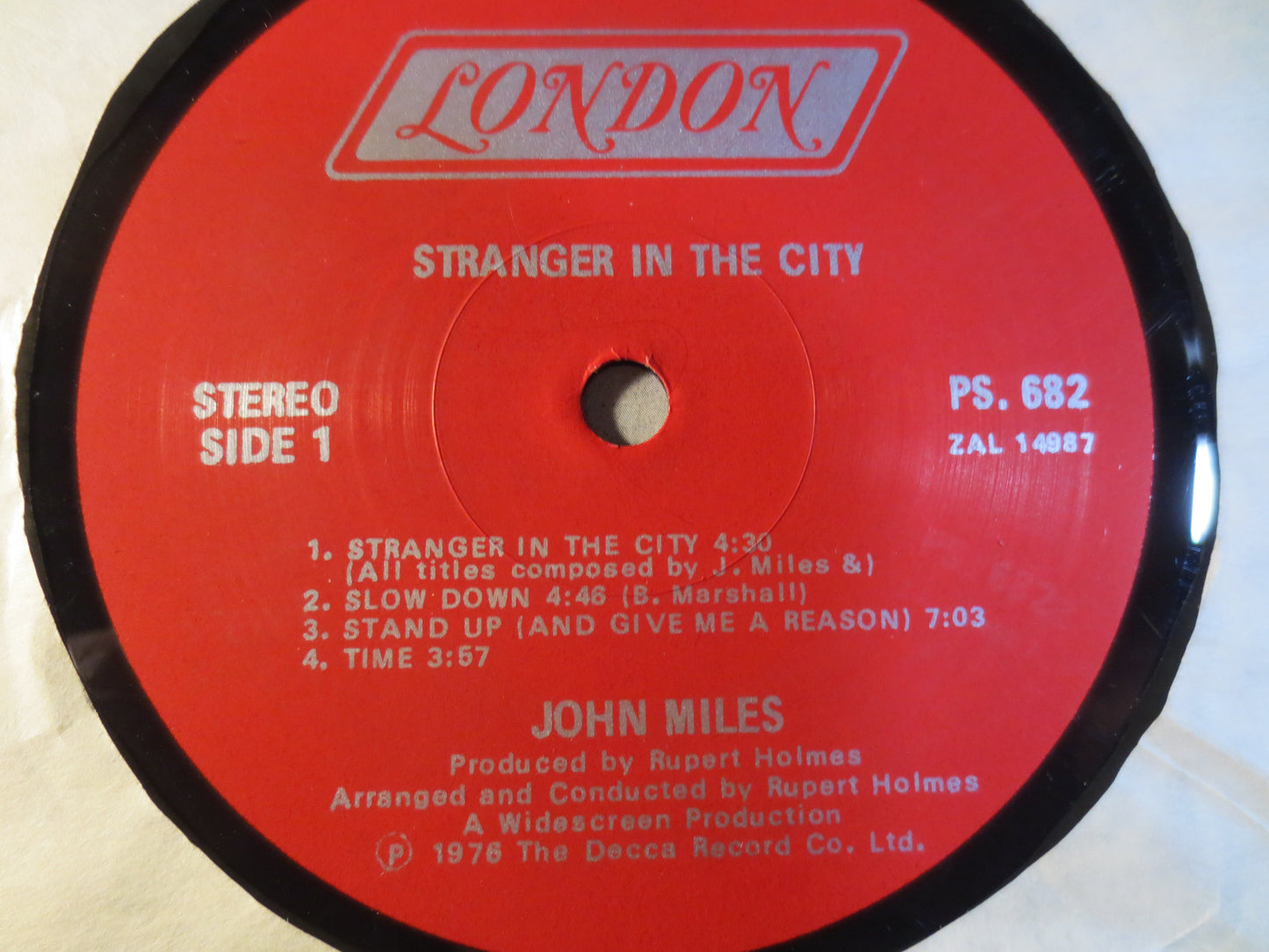 JOHN MILES, STRANGER in the City, Rock Record, John Miles Record, John Miles Album, Vinyl Record, Vinyl Lps, 1976 Records