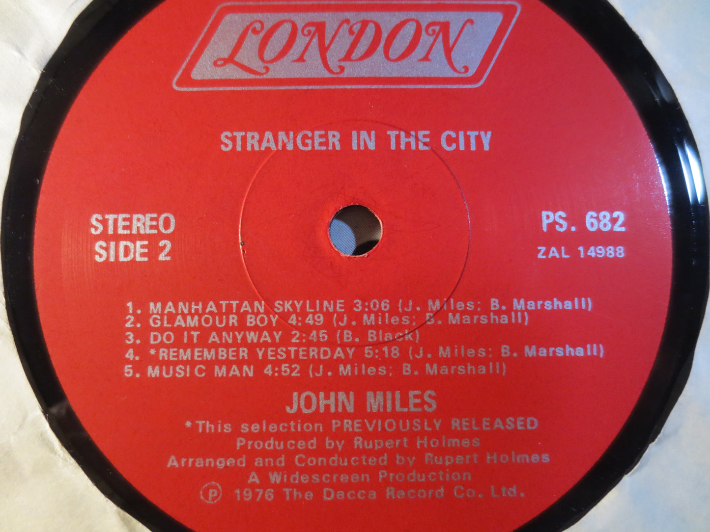 JOHN MILES, STRANGER in the City, Rock Record, John Miles Record, John Miles Album, Vinyl Record, Vinyl Lps, 1976 Records