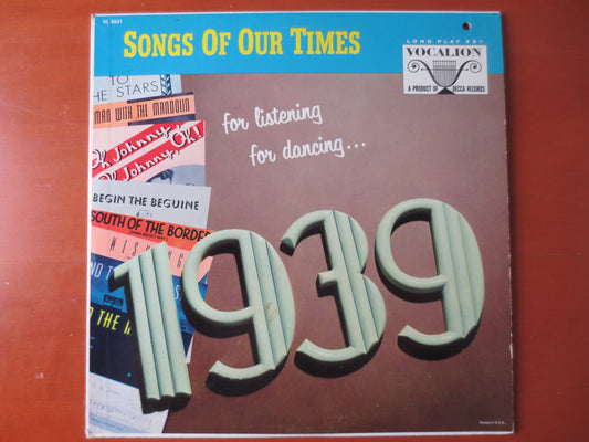 SONGS of Our TIMES, 1939 Records, Jazz Records, Vintage Vinyl, Record Vinyl, 1939 Albums, Vinyl, Vinyl Albums, 1959 Records