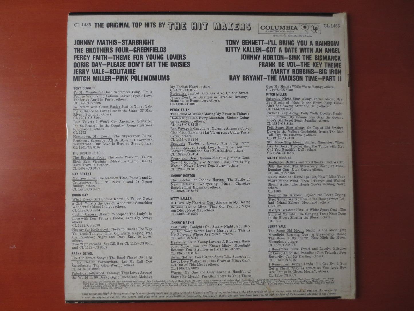 The HIT MAKERS, GREATEST Hits, Marty Robbins Albums, Jazz Record, Vinyl Album, Doris Day Albums, Record Vinyl, 1960 Records