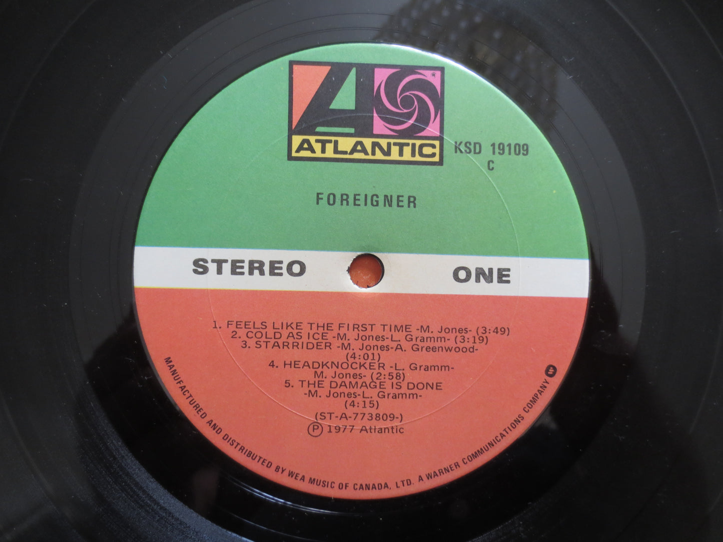 FOREIGNER, FOREIGNER Record, FOREIGNER Album, Foreigner Vinyl, Foreigner Lp, Rock Record, Rock Album, Vinyl Lp, 1977 Record