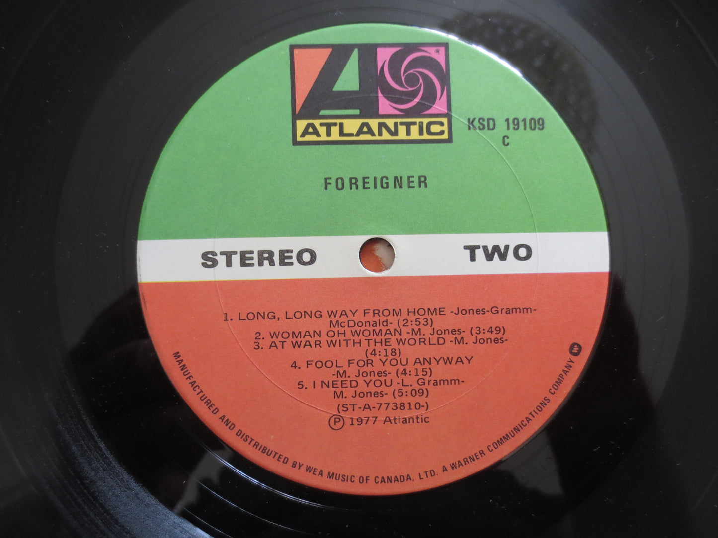 FOREIGNER, FOREIGNER Record, FOREIGNER Album, Foreigner Vinyl, Foreigner Lp, Rock Record, Rock Album, Vinyl Lp, 1977 Record