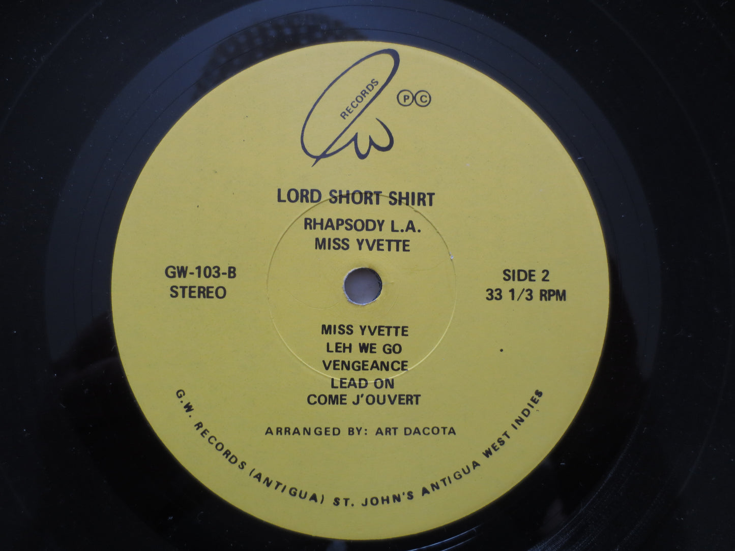 LORD SHORT SHIRT, Miss Yvette, Reggae Album, Reggae Vinyl, Calypso Album, Records, Vinyl Records, Vinyl Lps, 1975 Records