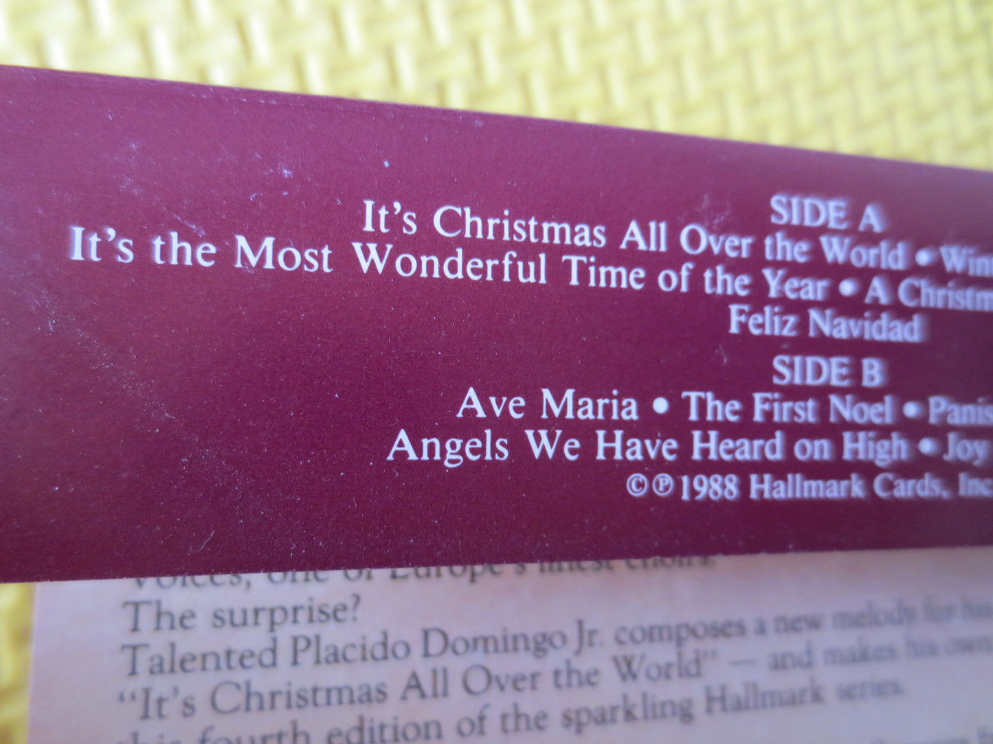 CHRISTMAS Cassette, CHRISTMAS Tape, CHRISTMAS Lp, Tape Cassette, Music Cassette, Christmas Album, Cassettes, 1988 Cassette