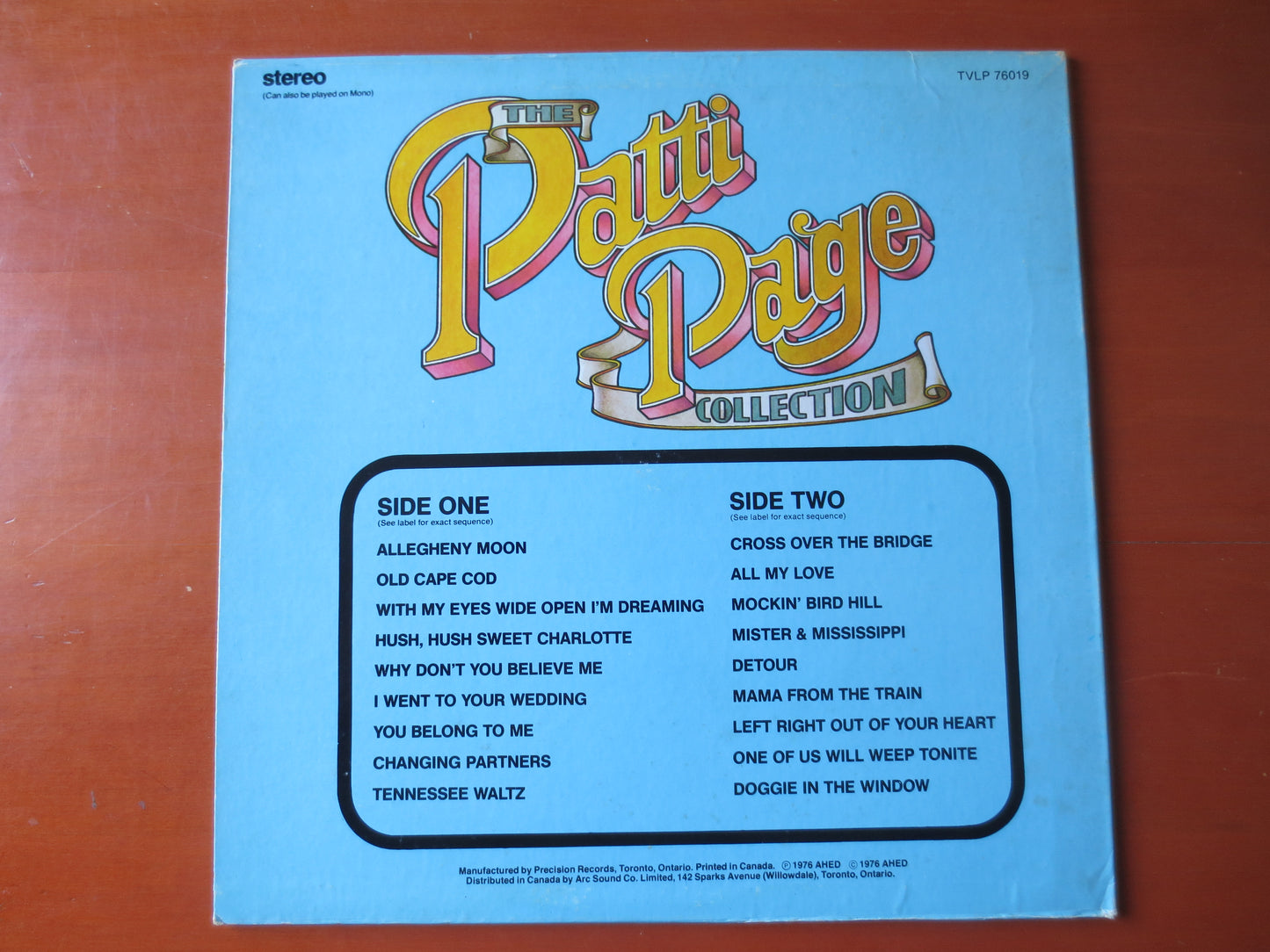 PATTI PAGE, COLLECTION, Patti Page Record, Patti Page Album, Patti Page Lp, Country Record, |Country Lp, Lps, 1976 Records