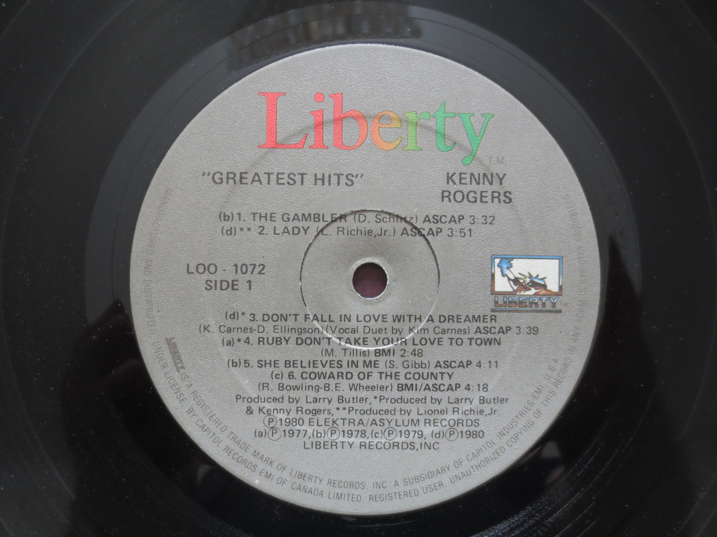 KENNY ROGERS, GREATEST Hits Record, Kenny Rogers Album, Kenny Rogers Vinyl, Kenny Rogers Lp, Vinyl Lp, 1980 Records