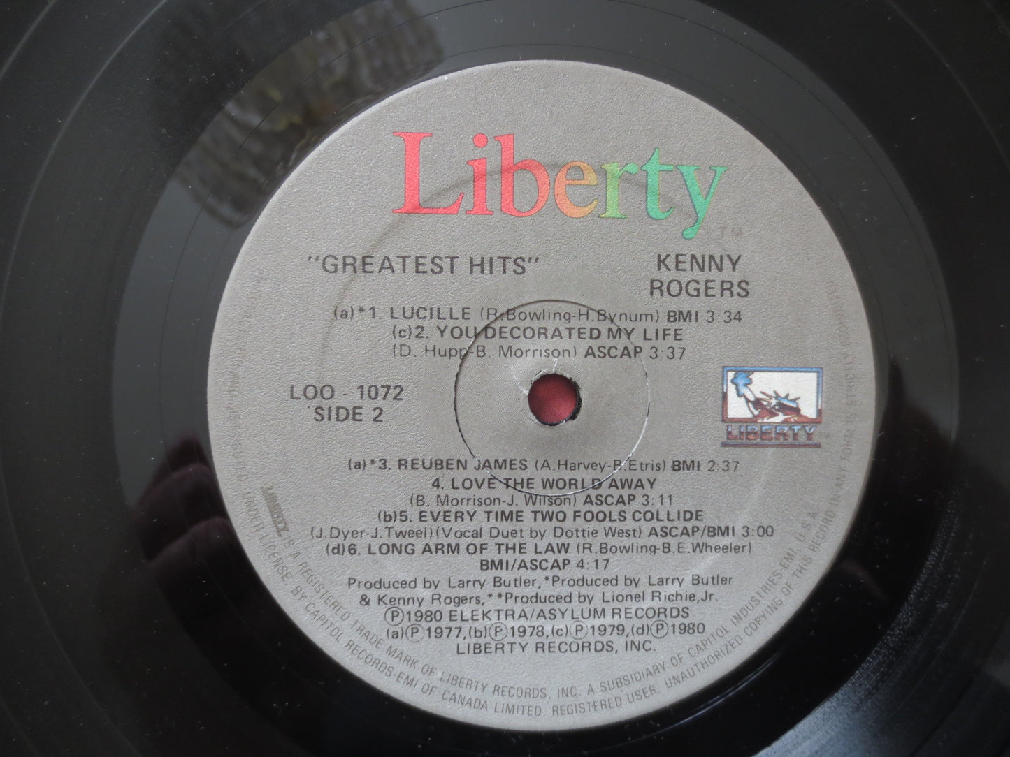 KENNY ROGERS, GREATEST Hits Record, Kenny Rogers Album, Kenny Rogers Vinyl, Kenny Rogers Lp, Vinyl Lp, 1980 Records