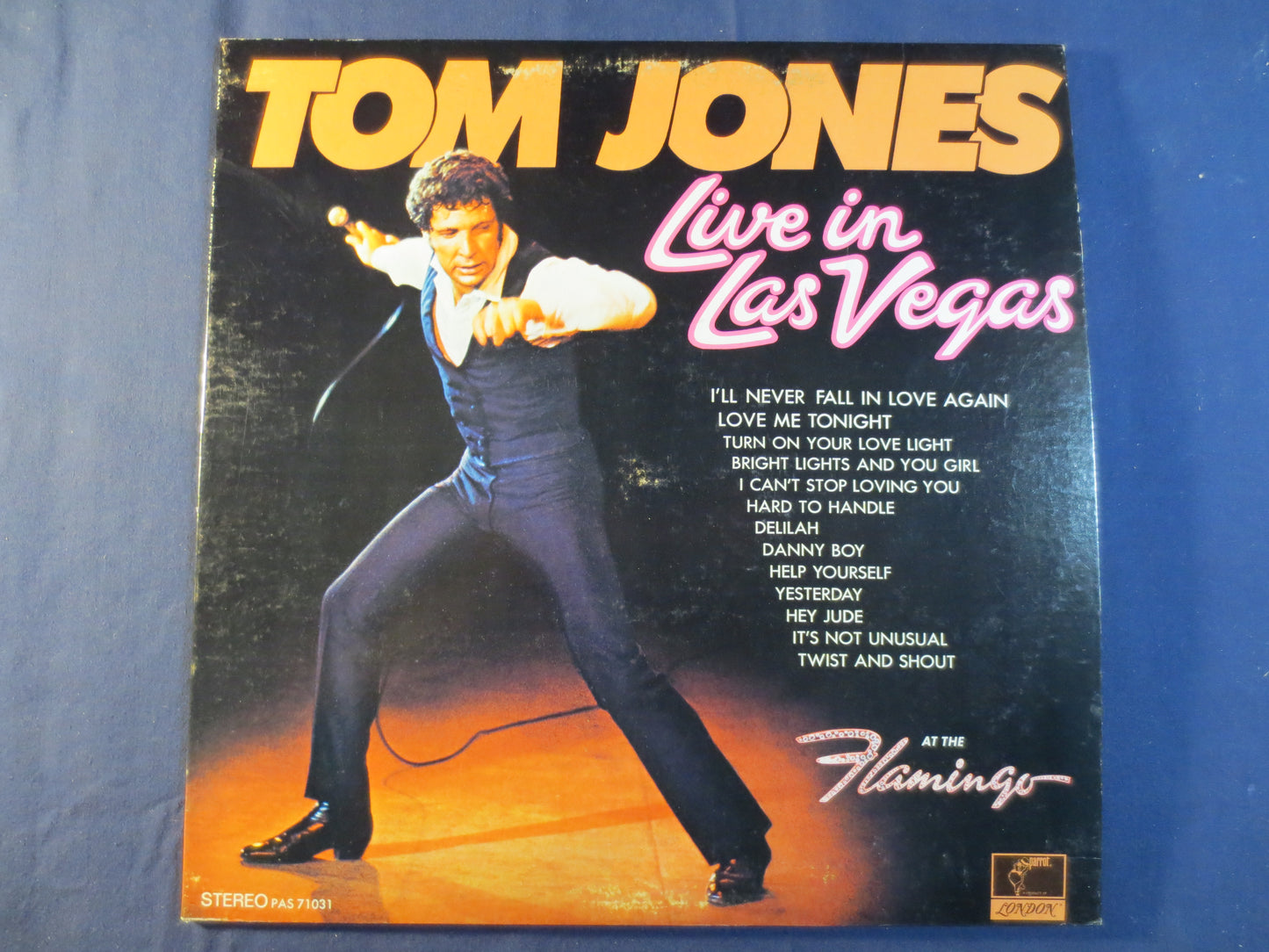 TOM JONES, LIVE in Las Vegas, Tom Jones Record, Tom Jones Album, Tom Jones Lp, Vinyl Record, Vinyl Lp, Vinyl, 1967 Records