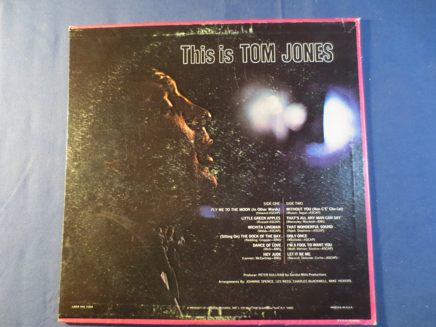 TOM JONES, This Is TOM Jones, Tom Jones Record, Tom Jones Albums, Vinyl Record, Tom Jones Lp, Pop Recods, lps, 1969 Records