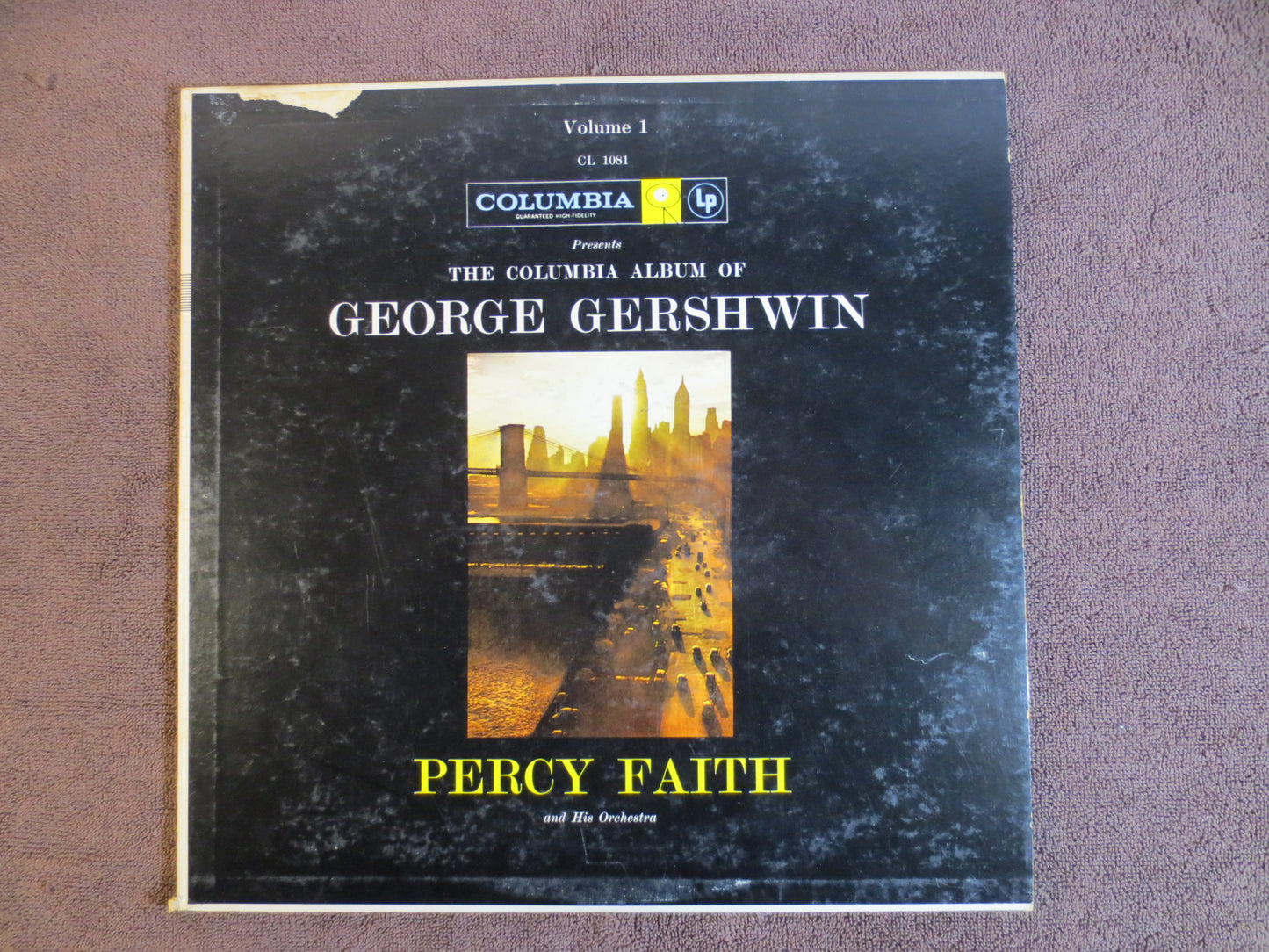 PERCY FAITH, George GERSHWIN Lp, Colmbia Records, Percy Faith Album, Percy Faith Vinyl, Vinyl Lp, Lps, 1958 Records