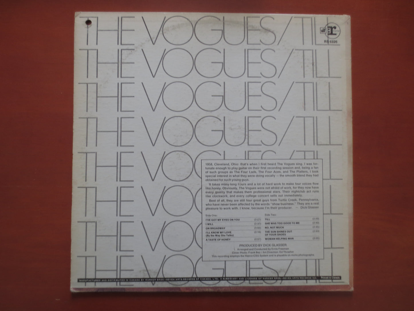 The VOGUES, The VOGUES Album, The VOGUES Lp, Vintage Vinyl, Record Vinyl, Record, Vinyl Record, Folk, Vinyl, 1969 Records