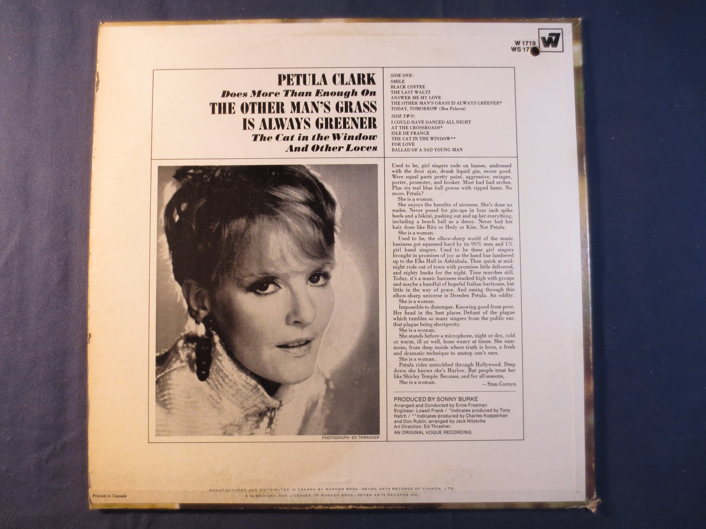 PETULA CLARK, The Other Man's Grass is Always Greener, Petula Clark Vinyl, Petula Clark Album, Vinyl Lp, Lps, 1968 Records