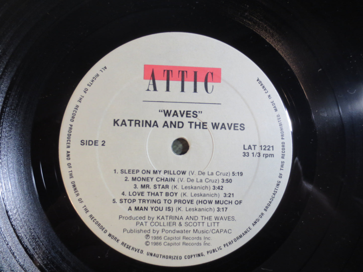 KATRINA and the WAVES, WAVES Album, Katrina Records, Rock Records, Pop Records, Pop Vinyl, Pop Albums, Vinyl, 1986 Records