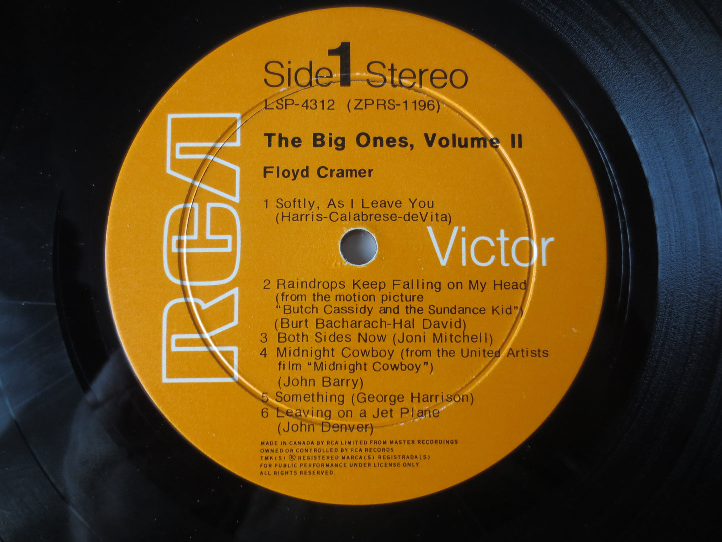 FLOYD CRAMER, The BIG Ones, Floyd Cramer Records, Floyd Cramer Albums, Country Records, Vinyl Record, Vinyl Lp, 1970 Record