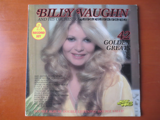 BILLY VAUGHN, 42 GOLDEN Hits, Billy Vaughn Record, Vintage Vinyl, Billy Vaughn Albums, Vinyl Album, Vinyl Lp, 1982 Records