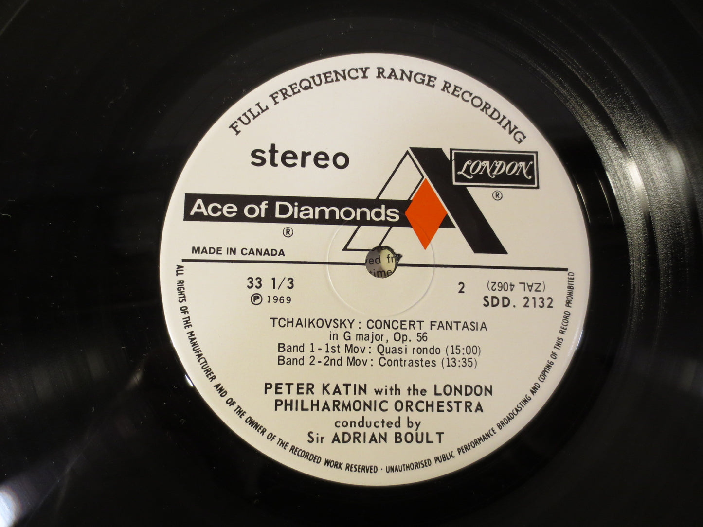 Peter KATIN Record, LONDON SYMPHONY Lp, Orchestra Record, Peter Katin Vinyl, Peter Katin Album, Classical Lp, 1968 Records