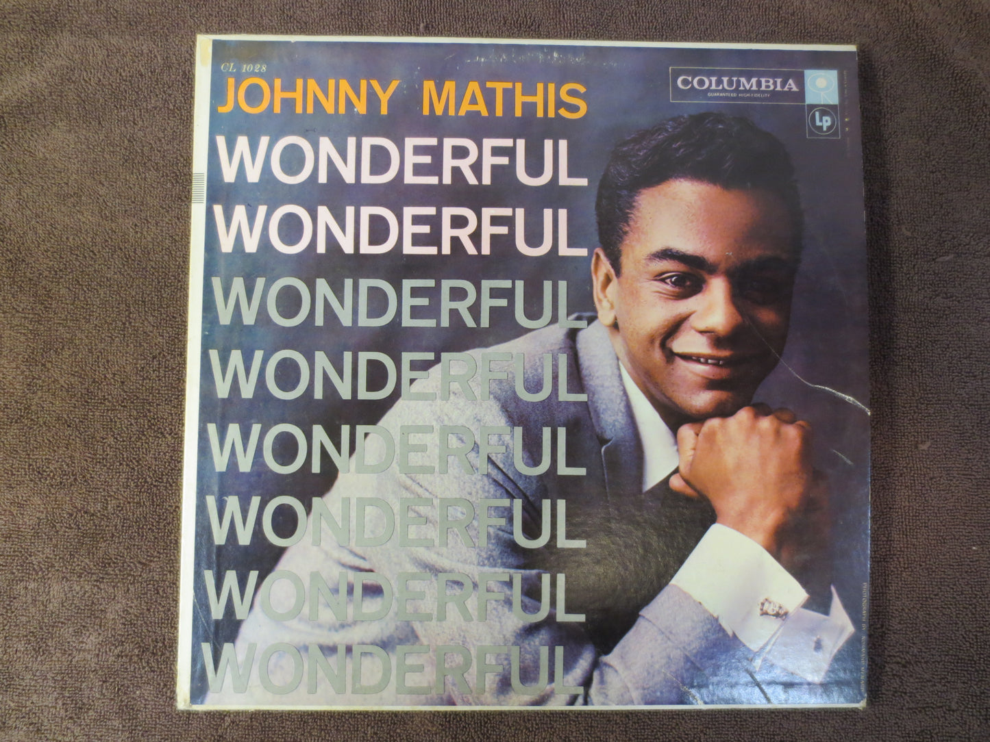 JOHNNY MATHIS, WONDERFUL, Johnny Mathis Album, Johnny Mathis Record, Johnny Mathis Lp, Vintage Vinyl, Vinyl Lp, 1957 Record