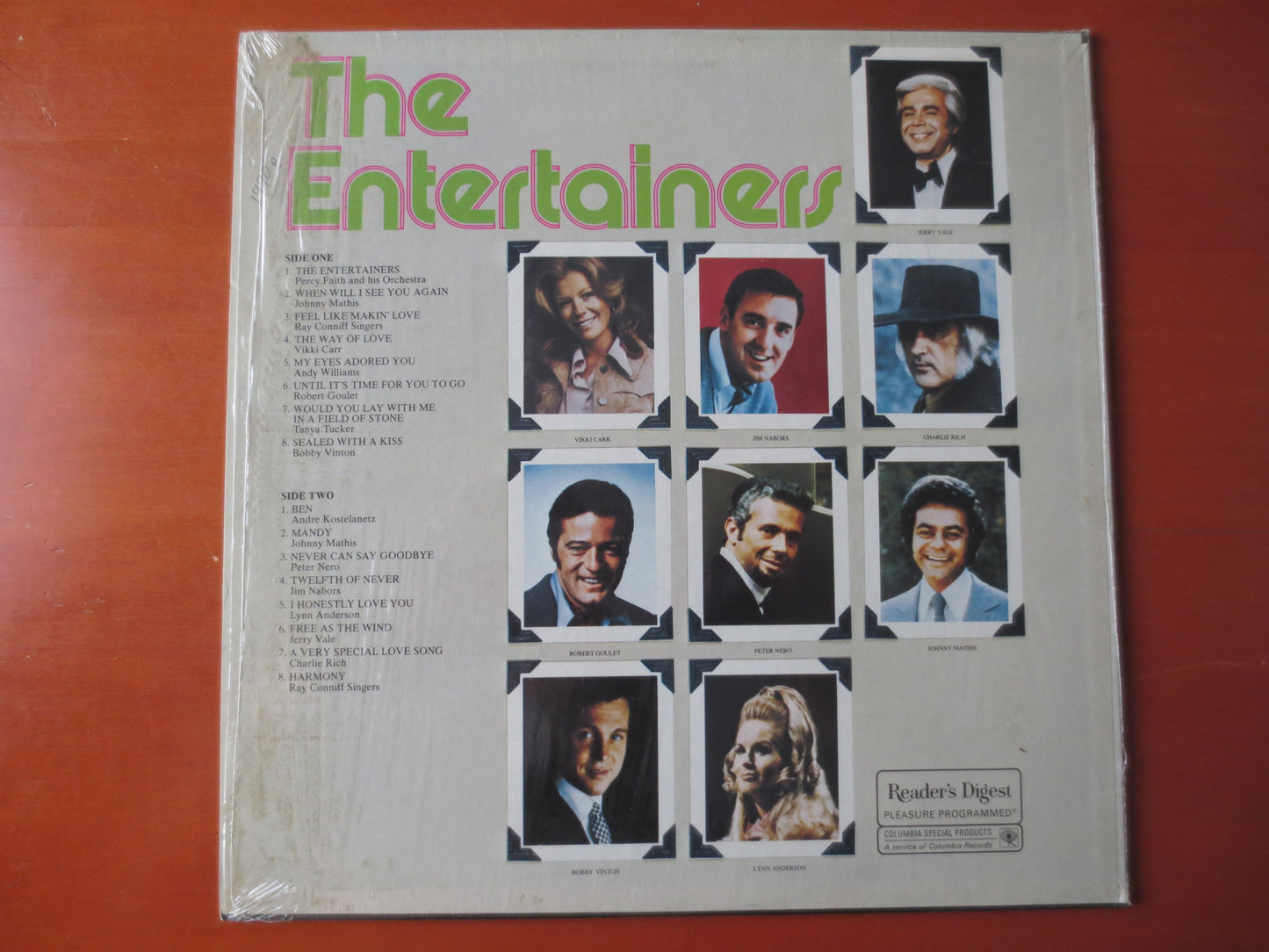 The ENTERTAINERS, READERS DIGEST Album, Jazz Records, Vicki Carr Records, Charlie Rich Records, Johnny Mathis Record, Vinyl