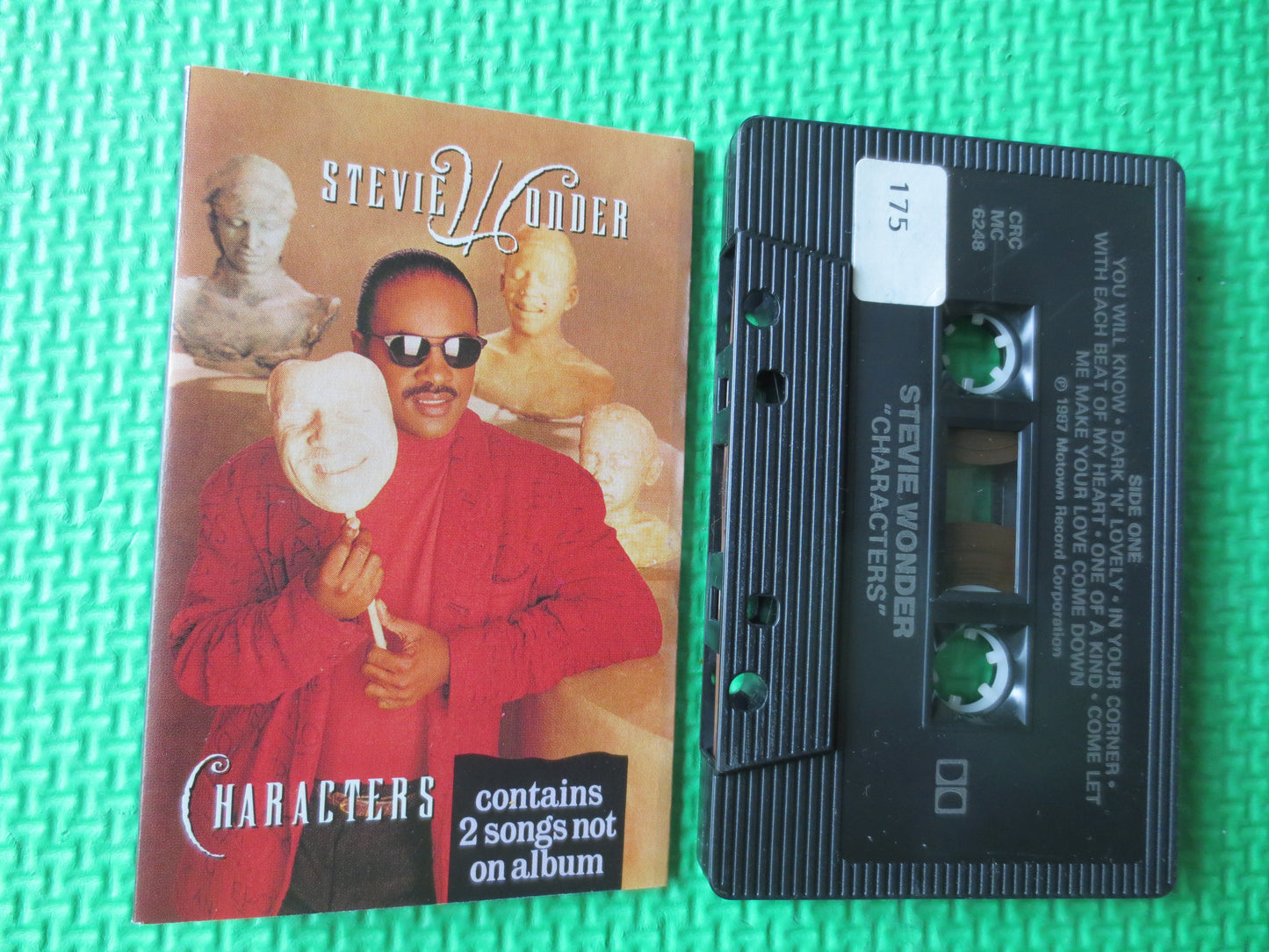 STEVIE WONDER, CHARACTERS, Stevie Wonder Tape, Stevie Wonder Album, Tapes, Tape Cassette, Pop Music Cassette, 1987 Cassette