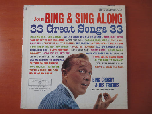 BING CROSBY, SING Along Albums, Bing Crosby Records, Jazz Record, Vintage Vinyl, Bing Crosby Albums, Records, 1960 Records