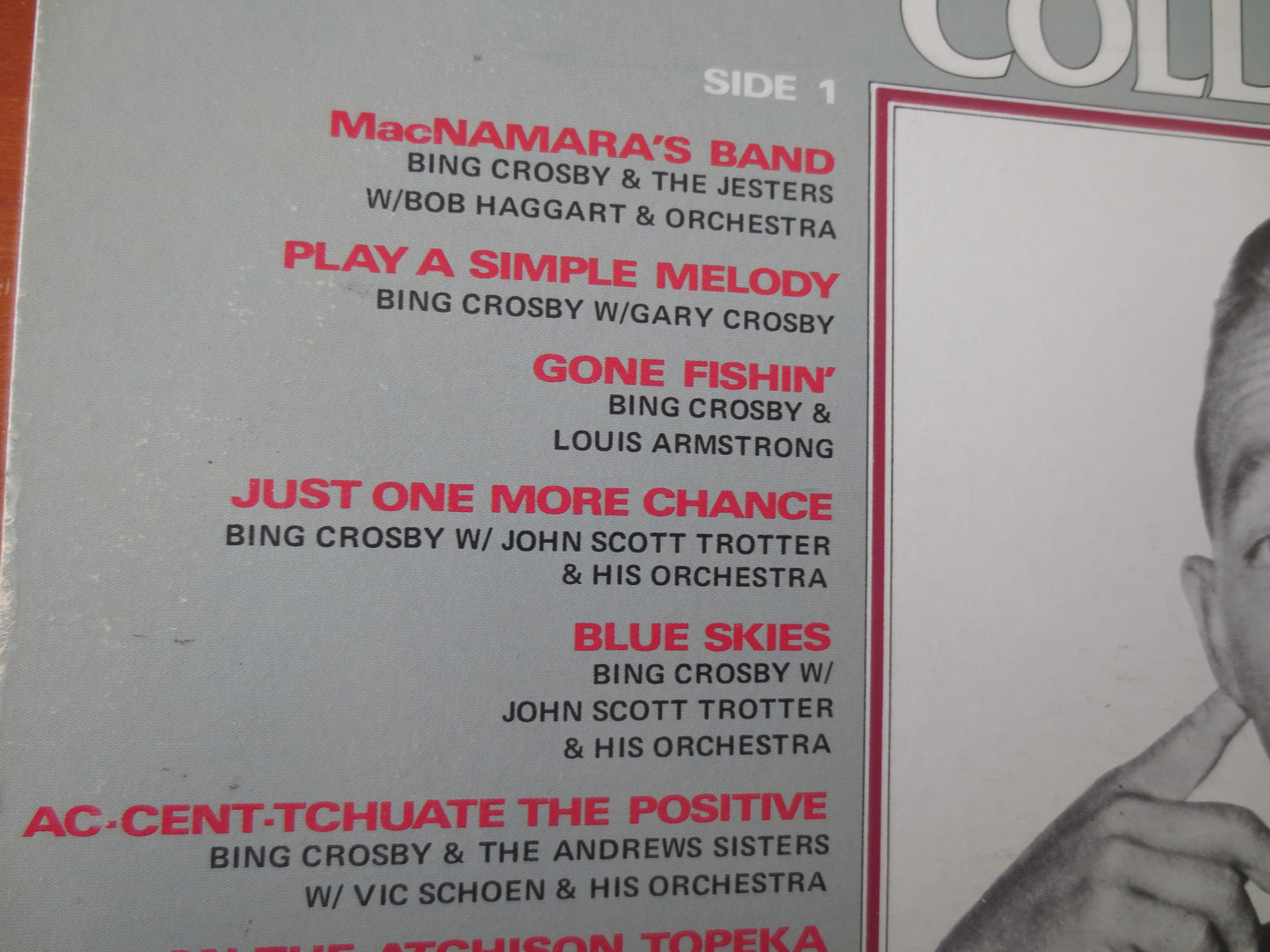 BING CROSBY, COLLECTION, 22 Greatest Hits, Tee Vee Records, Bing Crosby Records, Bing Crosby Album, Vinyl Lps, 1977 Records