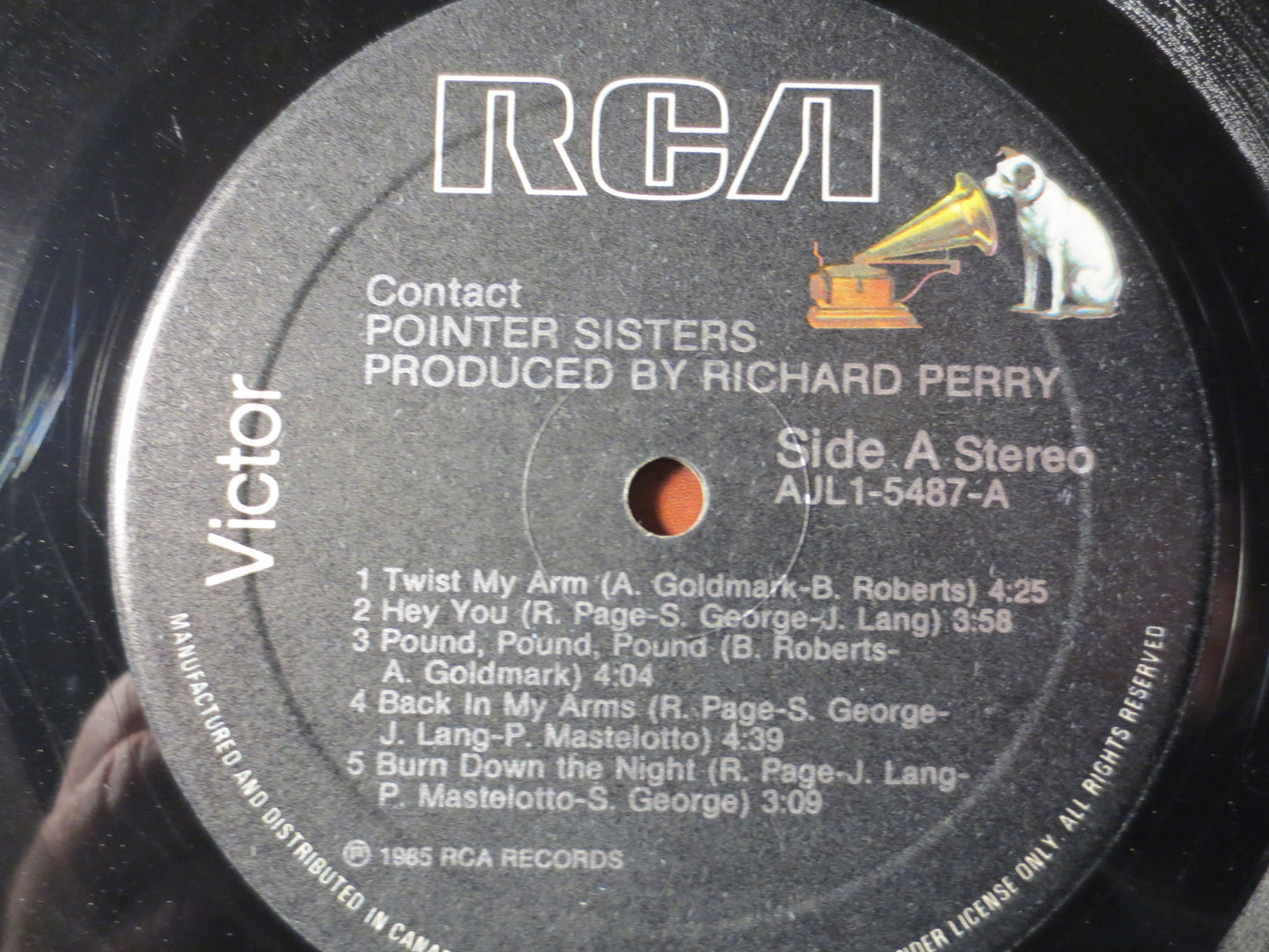 The POINTER SISTERS, CONTACT, Pop Record, Vintage Vinyl, Record Vinyl, Record, Vinyl Record, Vinyl, Vinyl Lp, 1985 Records