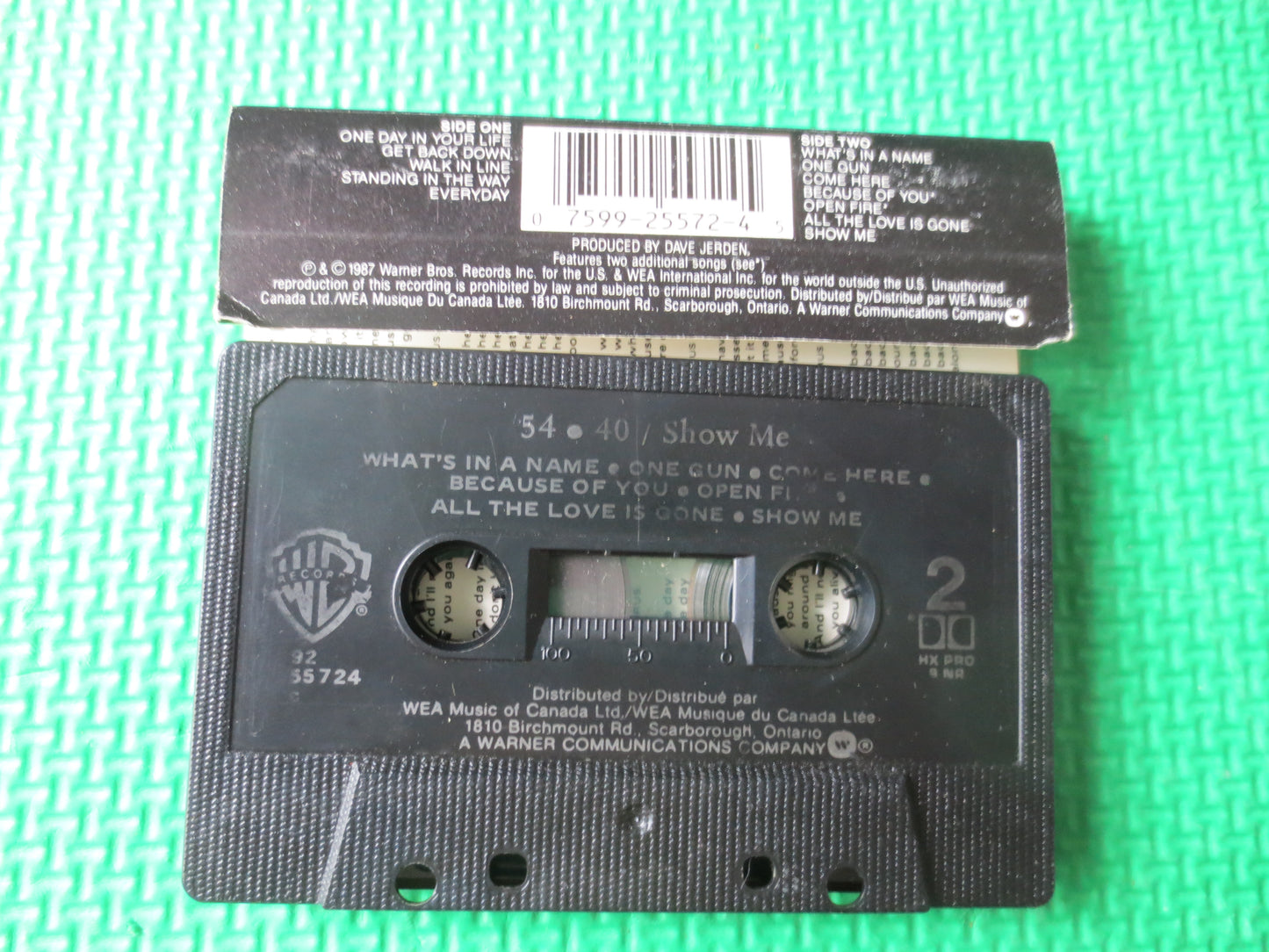 54-40, 54-40 SHOW ME, 54-40 Tape, 54-40 Cassette, 54-40 Album, Tape Cassette, Rock Cassette, Cassette Music, 1987 Cassette