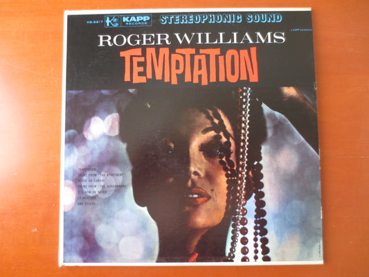 ROGER WILLIAMS, TEMPTATION, Roger William Albums, Roger Williams Music, Vintage Vinyl, Records, Vinyl Albums, 1960 Records