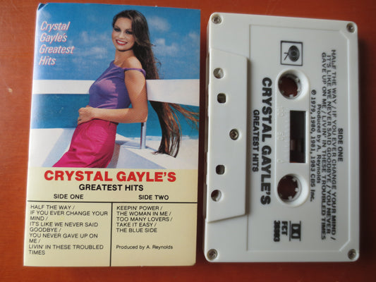 CRYSTAL GAYLE, GREATEST Hits, Crystal Gayle Tape, Crystal Gayle Album, Tape Cassette, Country Cassette, Cassette Music