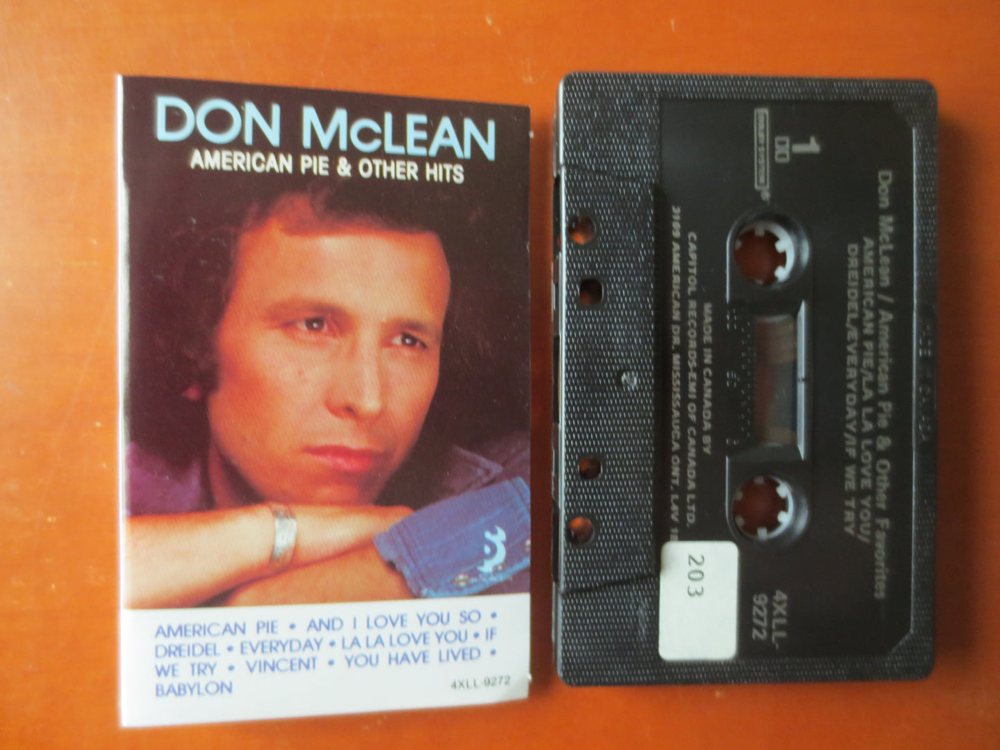 DON McLEAN, GREATEST Hits, Don McLean Tape, Don McLean Album, Tape Cassette, Pop Music Tapes, Pop Cassette, Cassette Music