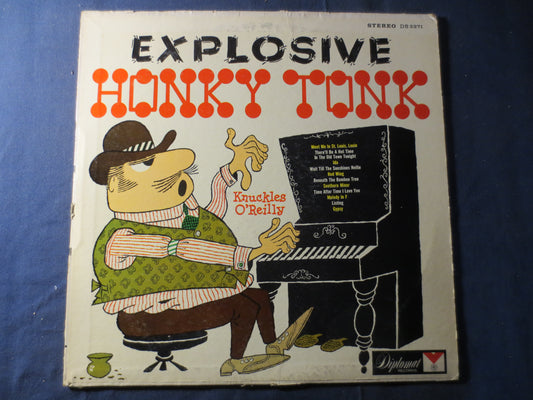 EXPLOSIVE HONKY TONK, Knuckles O'Reilly, Ragtime Records, Vintage Vinyl, Record, Viny Record, Vinyl Lp, Vinyl, 1962 Records