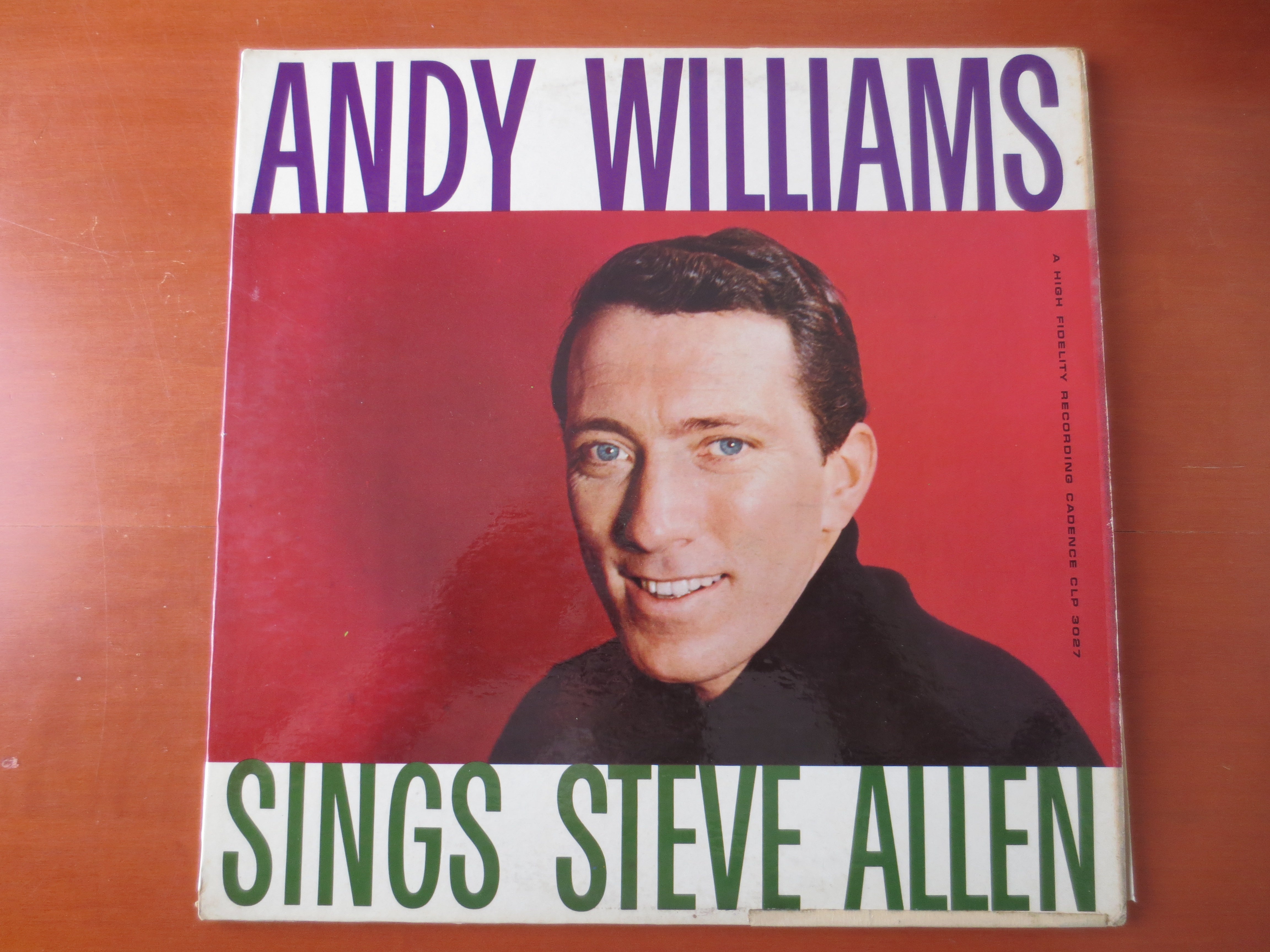 ANDY WILLIAMS, Sings Steve Allen, ANDY Williams Albums, Andy