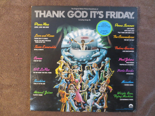 THANK GOD it's FRIDAY, Motown Disco Album, Movie Soundtrack, Disco Record, Disco Vinyl, Vintage Disco Albums, 1978 Records